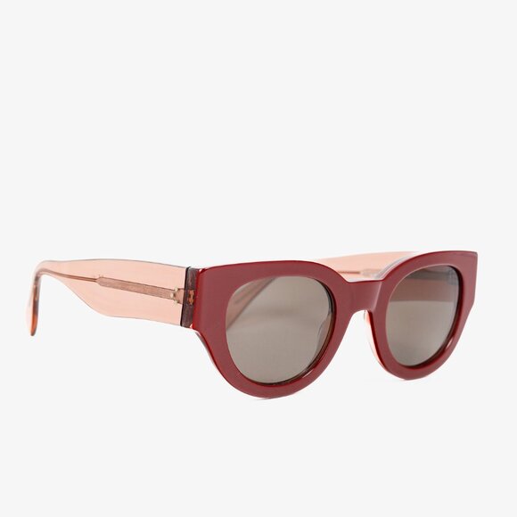 Celine CL 41064/S Brown Retro Style Acetate Sunglasses - Picture 1 of 9